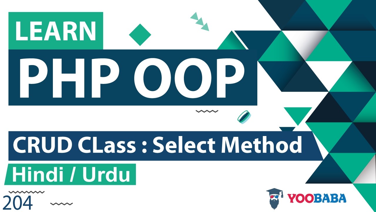 PHP CRUD Class - Select Method Tutorial in Hindi / Urdu - YouTube