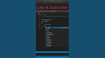 Table using For loop in C #shorts #coding #programming