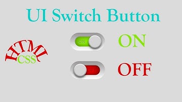 UI Switch Button | How to create ON OFF Button in HTML with CSS | ON OFF Button