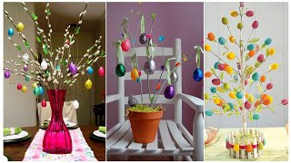 Inspired 50! Dollar Tree Easter ideas/Easter Tree with Eggs Style/DIY Easter Tree 🌴