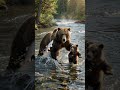 Cute Baby Panda &amp; Baby Bear Playing with Mothers in Jungle 🐼🐻 | Water Fun &amp; Food Time