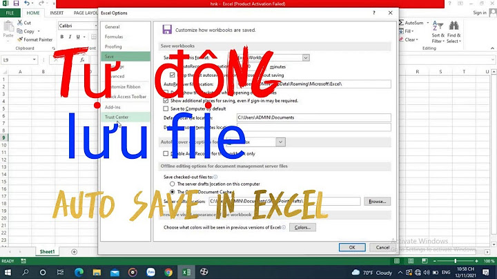 Hướng dẫn cách lưu tự động trên excel năm 2024