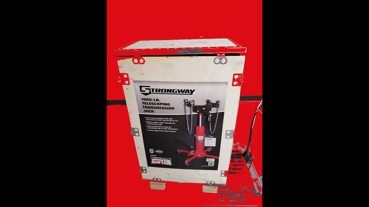 Strongway 1000lb 2 stage Transmission Jack YouTube