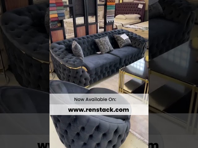 Black Velvet Sofa Design For Living Room | Home Decor | Interior Designs