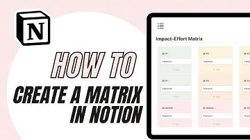 2 easy ways to build a matrix in Notion