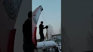 Шустрый зил манипулятор! Зил 131, кму, снял кабину камаза. Кто так может? - только кран манипулятор!