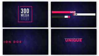 FREE DOWNLOAD Premiere Pro & AE Templates - Mega Titles - 250 Animated Titles
