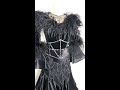 Standard Dress For Sale - New Black Standard Ballroom Dress with Feathers 1