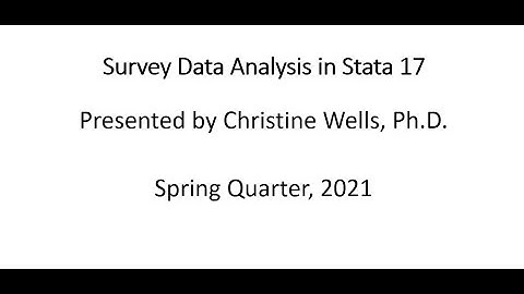 Survey Data Analysis in Stata 17