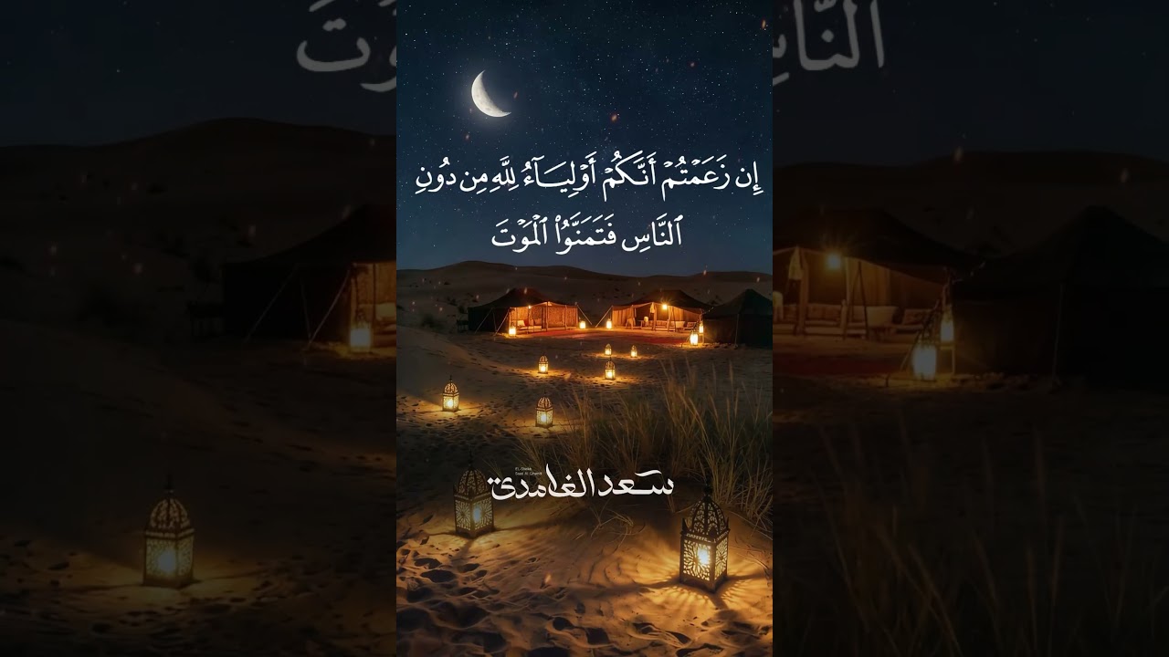 قُلۡ يَٰٓأَيُّهَا ٱلَّذِينَ هَادُوٓاْ إِن زَعَمۡتُمۡ أَنَّكُمۡ أَوۡلِيَآءُ لِلَّهِ | سعد الغامدي