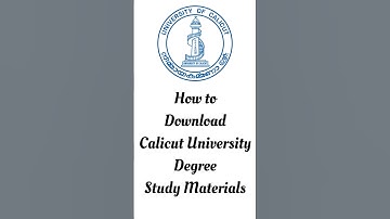 How to download Calicut university degree study materials #studynotes #studymaterial #degree #viral