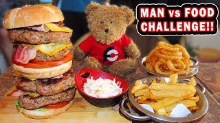 Undefeated Man vs Food Burger Challenge Record!!