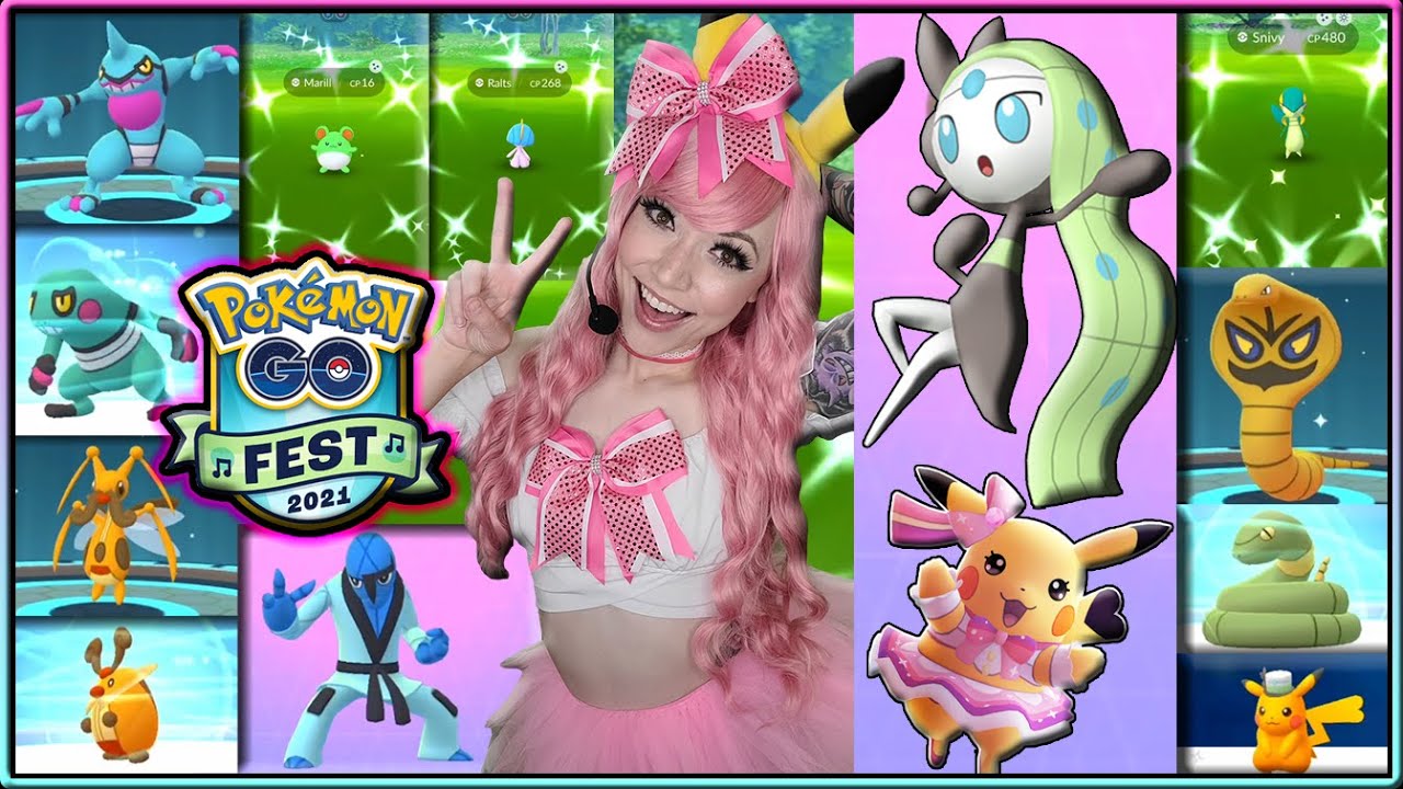 PokemonGOFest2021, Pokémon Go, Pokémon, 🎶 The countdown to  #PokemonGOFest2021 has started! Here's a sneak peek at the Melody Pokémon,  Meloetta, warming up for its showstopping Pokémon GO debut! 🎶, By Pokémon  GO