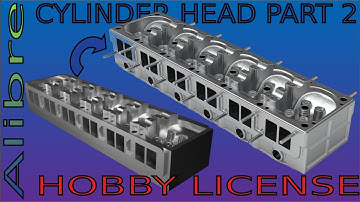 Cylinder Head in Alibre Atom Part 2 |JOKO ENGINEERING|