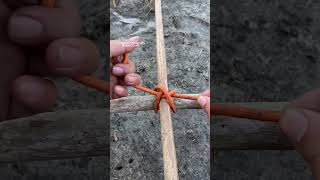 technique of making knots on wooden ties #ropetrick #diy #craft #crafts #knot #knots