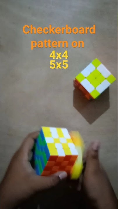 Checkerboard pattern on 4x4 5x5 #viralshort #rubikscube #shorts - YouTube