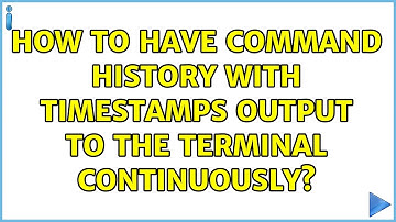How to have command history with timestamps output to the terminal continuously? (3 Solutions!!)