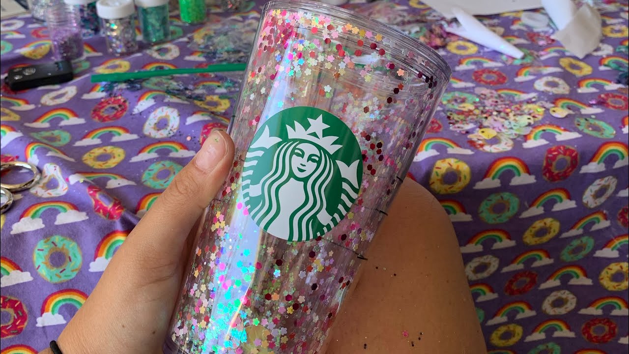 Starbucks Personalized Glitter Tumbler 