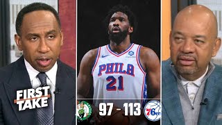 FIRST TAKE | A healthy Embiid is best big men ever over Jokic before Wemby came along - Stephen A.