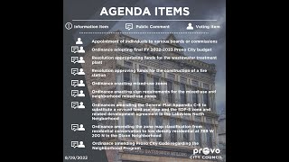 Provo City Council Work Meeting | November 1, 2022