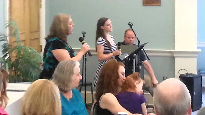 Kriston and Rachel at Rev. Nancy's send off.