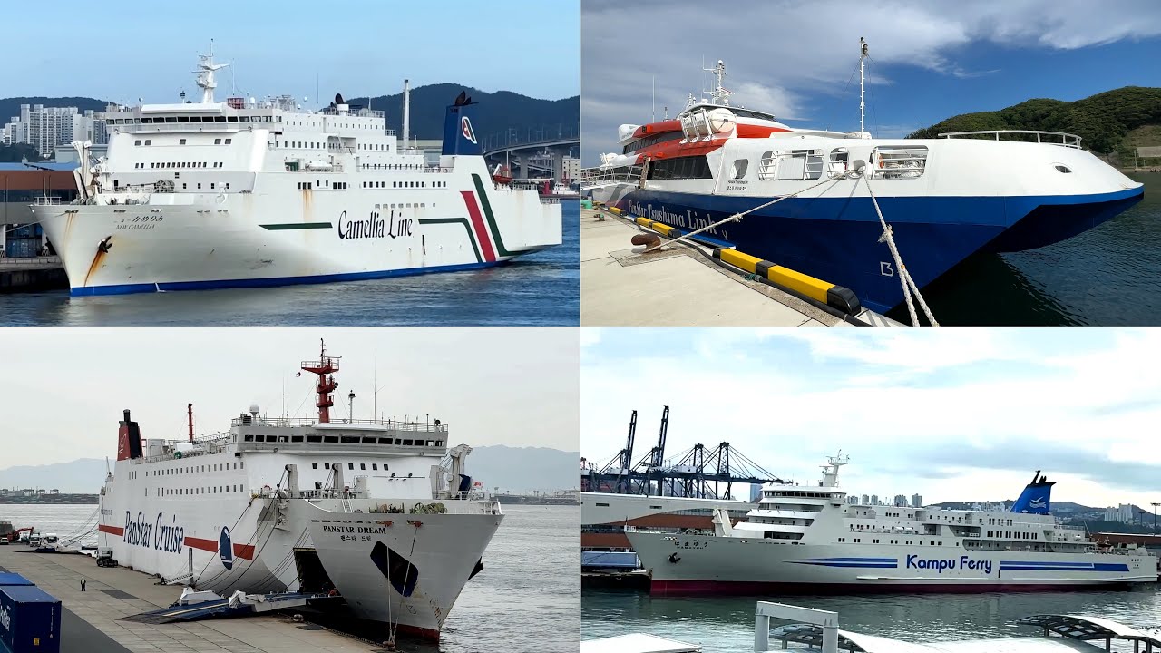 Четыре судоходных маршрута из Японии в Корею | Какой паром ваш любимый?