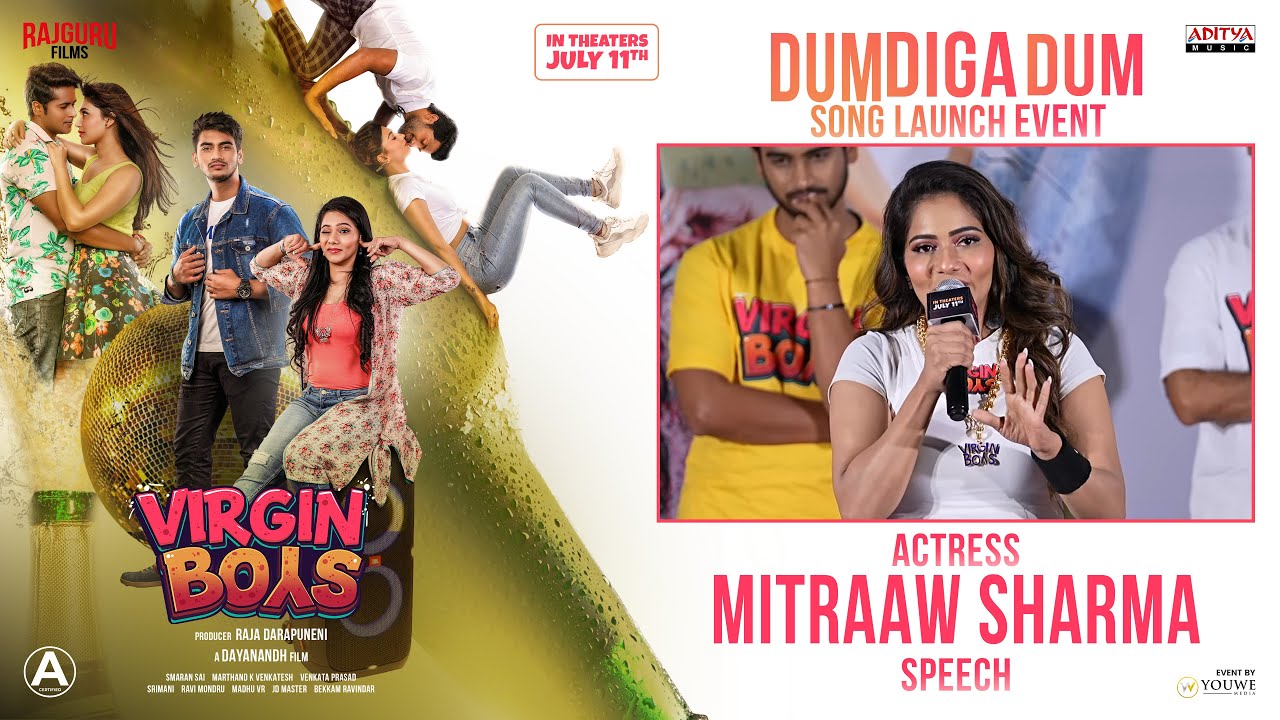Actress Mitraaw Sharma Speech at Dumdiga Dum Song Launch Event | Virgin Boys Movie | YouWe Media