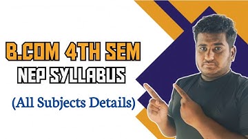 B.COM 4th SEM NEP SYLLABUS | NATIONAL EDUCATION POLICY | HORIZON CLASSES