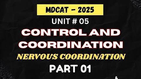 MDCAT-2025 | CONTROL AND COORDINATION | NERVOUS COORDINATION | PART 01
