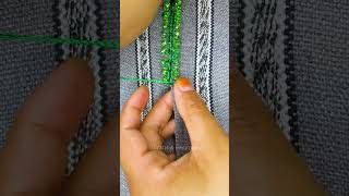 Very stylish hand embroidery design!💚🔥#handbroidery #diynstitch #diy