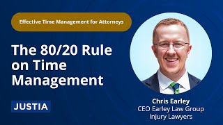 The 80 20 Rule on Time Management | Effective Time Management for Attorneys Part 2 of 5