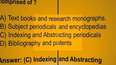 Library and Information Sciences Most Repeated MCQ