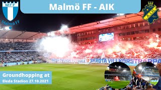 Groundhopping at Eleda Stadion in Malmö Sweden | Malmö FF - AIK 27.10.2021