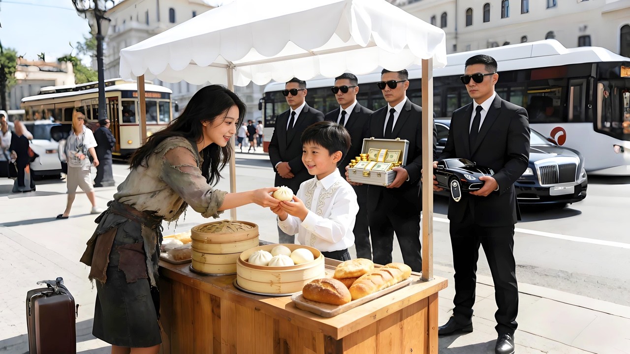 心善女孩给流浪男孩一个包子救命，他竟是首富孙子，从此逆袭人生巅峰！