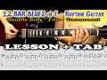 12 bar blues shuffle guitar lesson in e  tutorial tab  riffs  turnaround