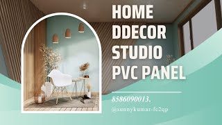Pvc wall panel with WPC Louvers panel charcoal panel wallpaper #bts #homedecorstudio #ytshort