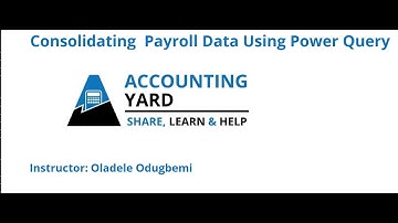 Consolidating Payroll using  Excel Feature Power Query