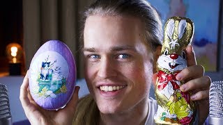 ASMR Eating Norwegian Easter Candy! Whispering, Ear to Ear!