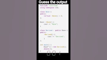 Virtual destructor trap in C++! Guess the output#cpp#codewithme  #guessoutput#codinginterview#shorts
