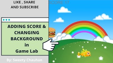 ADDING SCORE AND CHANGING BACKGROUND IN GAME LAB.