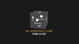 Celebrity 3D Animated Cube with HTML & CSS | Easy Tutorial Profile
