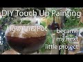 DIY Demo Easy Basic Step By Step Color Matching Touch Up Chipped Painted Terracotta Plant Pot Vase