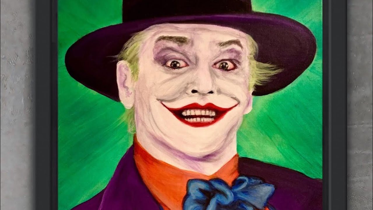 Painting Jack Nicholson as “The Joker” - by Karen Governale - YouTube
