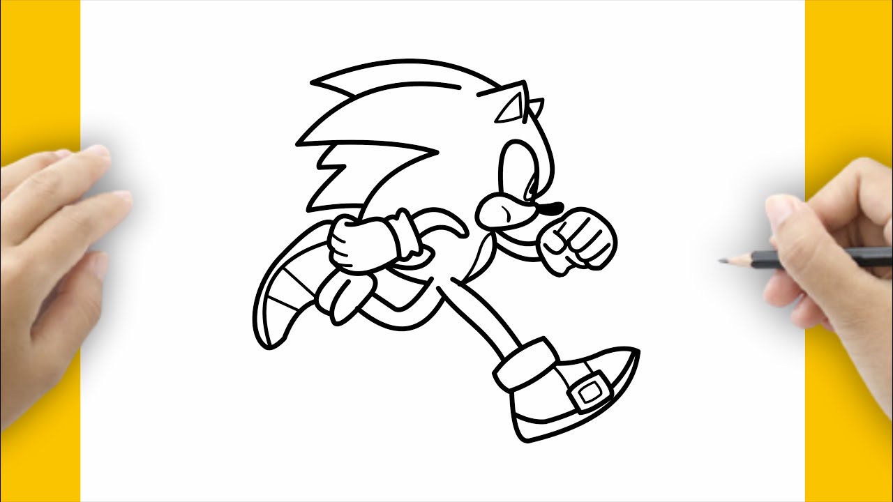 How To Draw Sonic Running Super Sonic Run Sonic The Hedgehog Running
