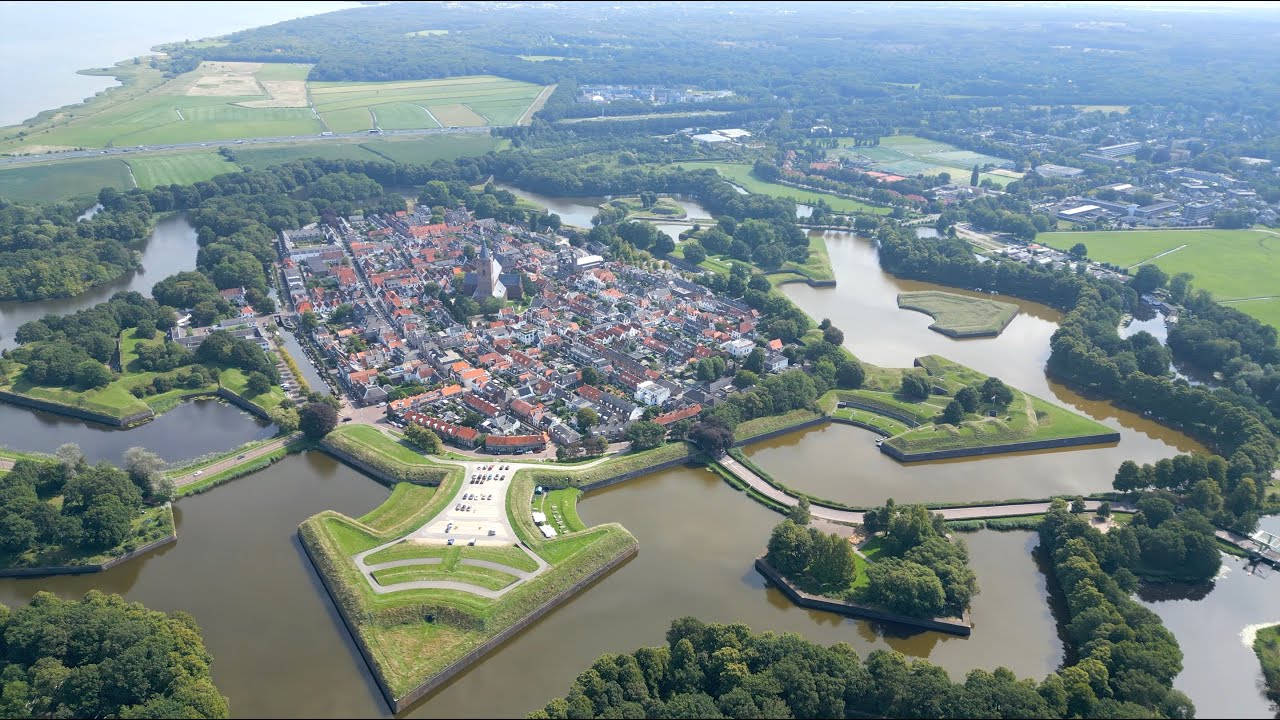 Naarden Vesting: Drone video of the city and surroundings