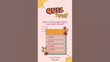 What is the largest planet in our solar system? #IQ #quiz #quiztime #quizgames #quizchallenge