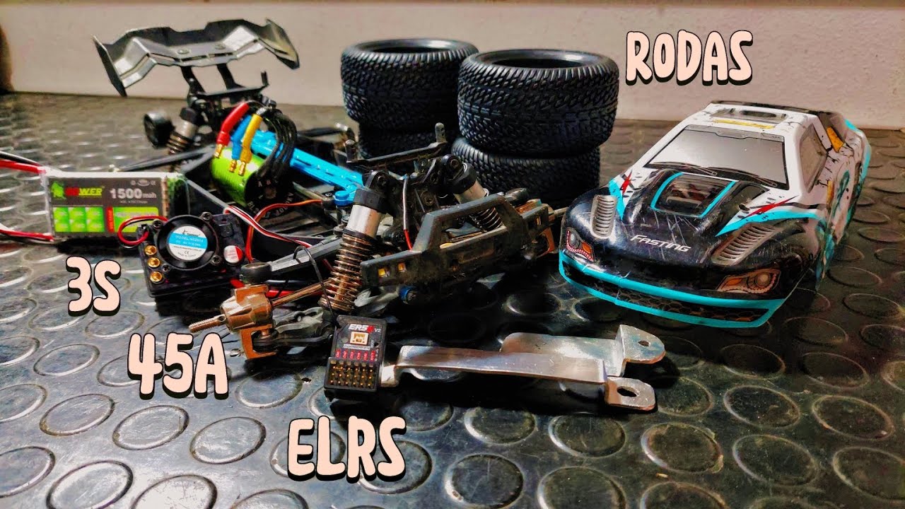 Scy 16101 upgrade Esc 45A, 3S 1500mah, Elrs e novas rodas