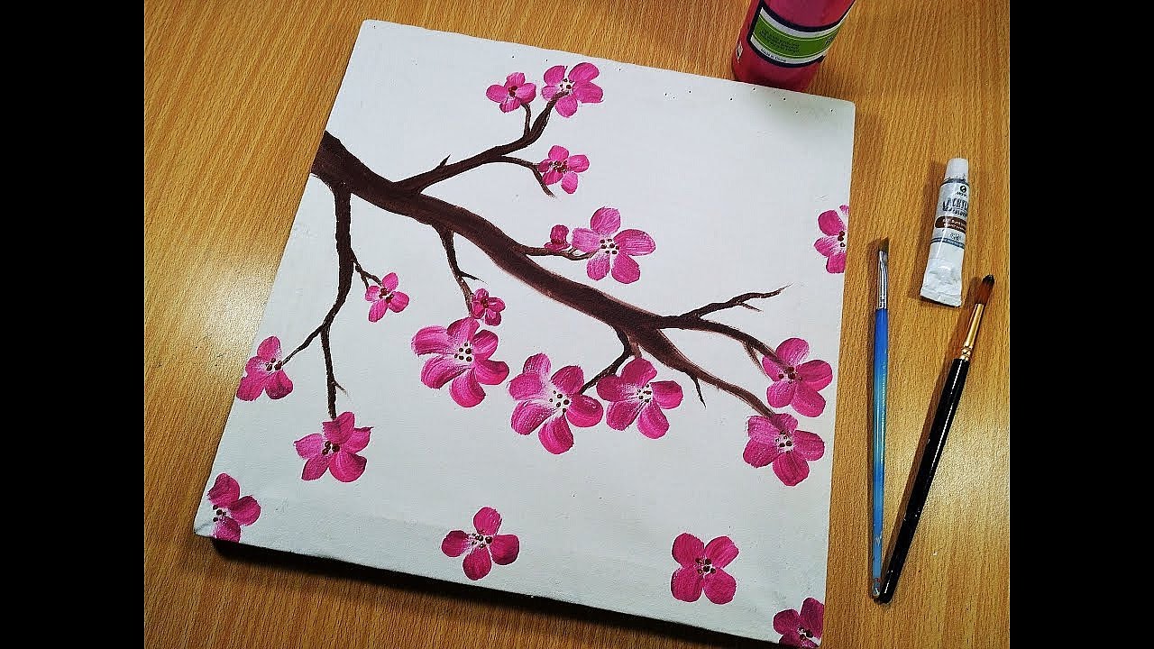 Easy Flowers Painting Canvas