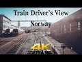 TRAIN DRIVER'S VIEW: From the Depot in Oslo to Ål in 4K UltraHD