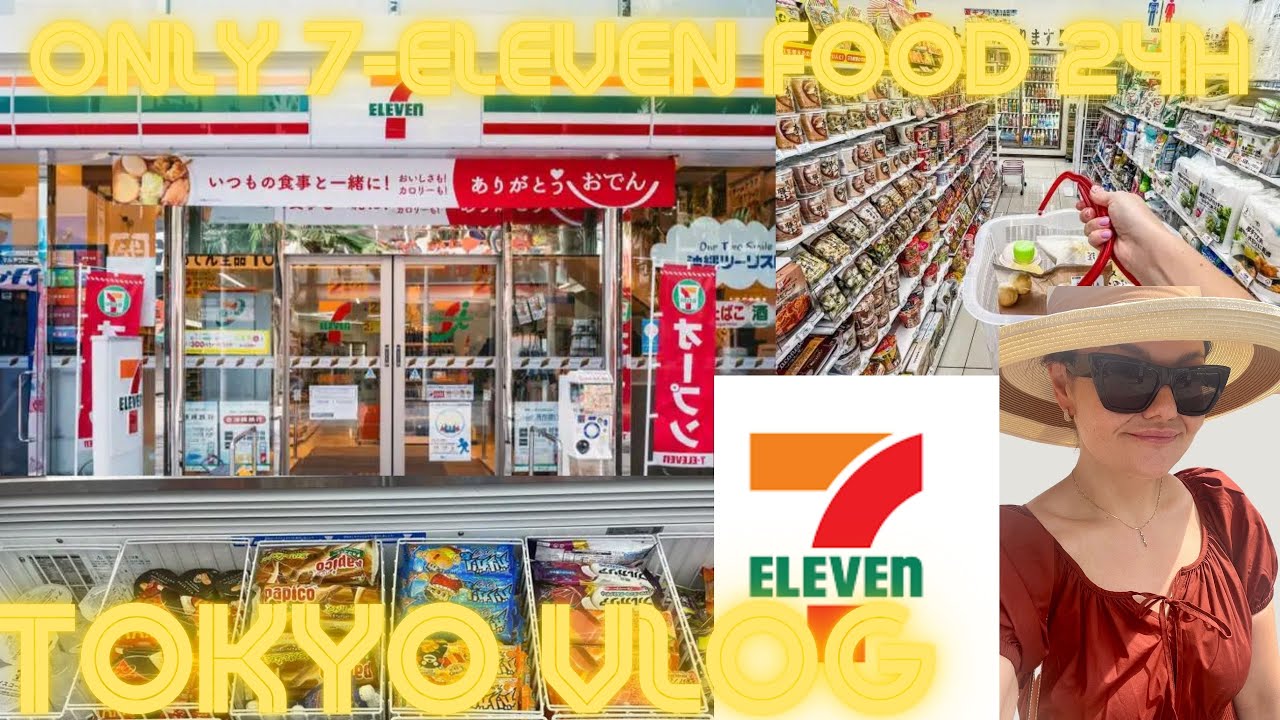 EATING ONLY AT JAPANESE 7-ELEVEN FOR 24 HOURS | Tokyo | Japan | Viral ...